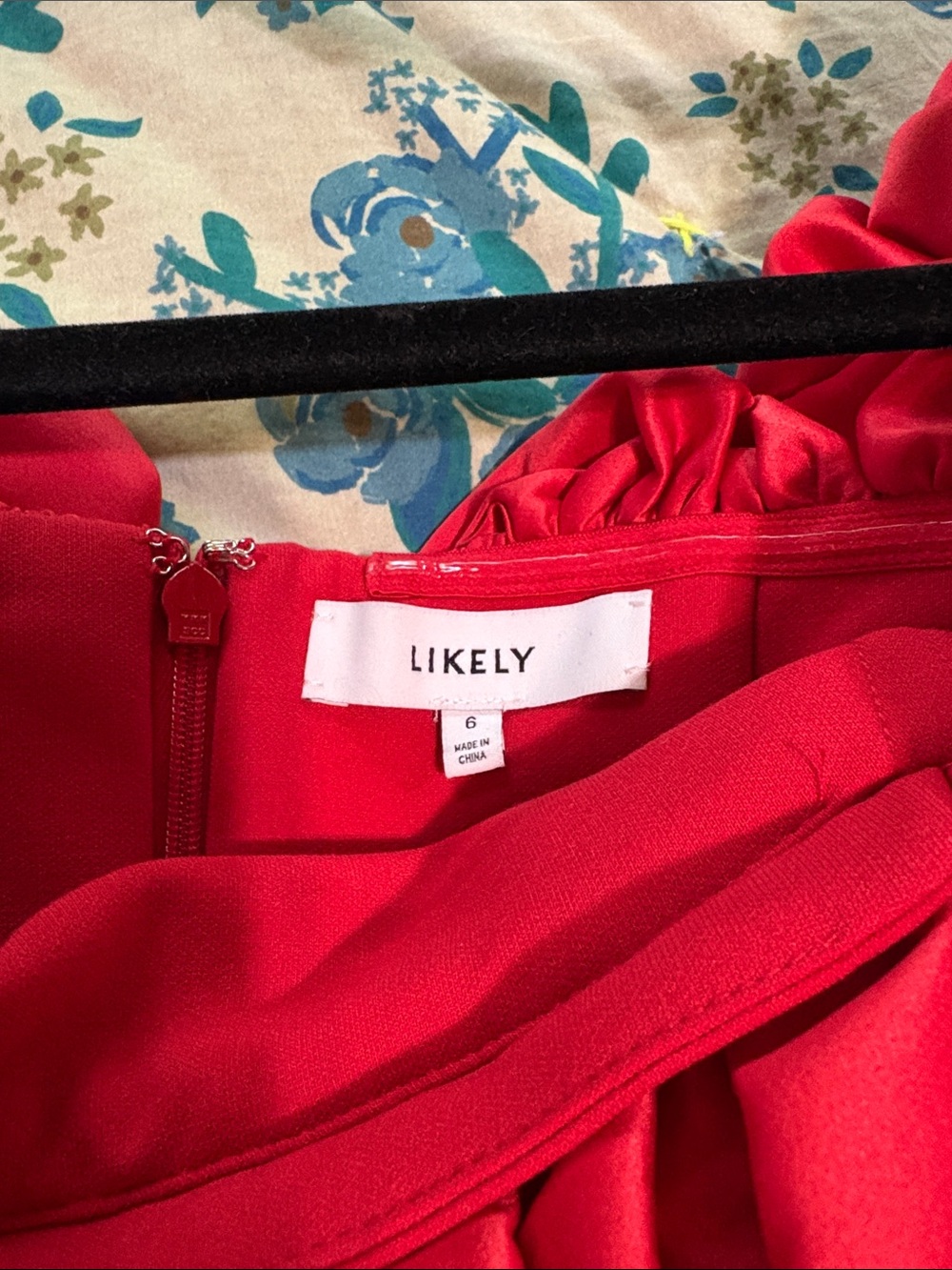 Formal Red Mini Dress! Size 6. Likely Ina Dress! - Picture 5 of 5